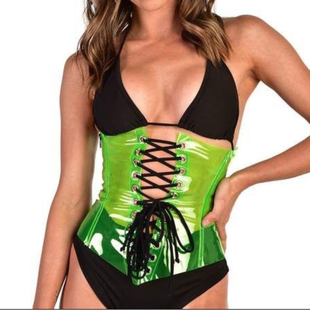 Lime green J Valentine corset